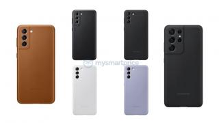 Husele oficiale destinate telefoanelor Samsung Galaxy S21 apar în imagini; Modelul ClearView pentru S21 Ultra ar putea găzdui SPen-ul