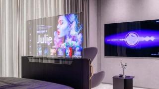 CES 2021: LG a creat un pat din care iese un televizor OLED transparent, OLED Smart Bed
