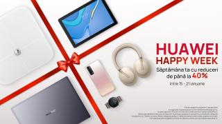 Huawei vine cu reduceri la telefoane, tablete și gadget-uri în perioada 15-21 ianuarie; Iată ce ne rezervă campania Happy Week