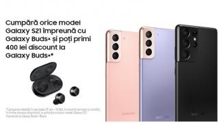 Achiziția lui Samsung Galaxy S21 îți aduce căștile Buds+ pentru doar 149 lei în noua campanie promo Samsung