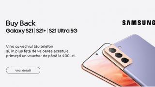 eMAG lansează o campanie Buy Back pentru Samsung Galaxy S21 și îți oferă voucher garantat de 300 sau 400 lei dacă predai un telefon vechi