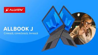 Allview anunță debutul laptopului Allbook J, cu ecran generos de 15.6 inch, design elegant și portabil