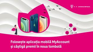 Telekom premiază utilizatorii aplicației mobile MyAccount; Pune la bătaie premii în valoare de mii de euro