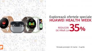 Campania Huawei Health Week sosește cu oferte speciale și discount-uri de până la 35% la dispozitive purtabile, pentru un stil de viață mai sănătos