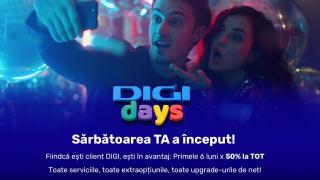 Clienţii fideli DIGI primesc reduceri de 50% în primele 6 luni la TOT; Iată oferta specială DIGI Days