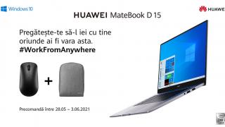 Noul laptop Huawei MateBook D15 este disponibil în România! Vine și cu un cadou atractiv la achiziționare