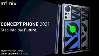 MWC 2021: Infinix a prezentat un telefon concept care se încarcă în doar 10 minute, are cameră periscop, spate cameleon