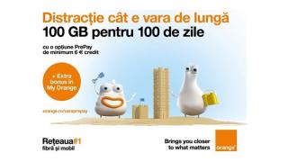Noile oferte Orange PrePay îți aduc 100 GB pentru 100 de zile de distracție + Extra Bonus 