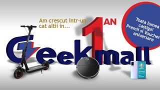 GeekMall.ro aniversează 1 an și te așteaptă cu vouchere și super premii: trotinete, aspiratoare, boxe portabile și multe altele