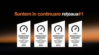Orange România este recunoscută drept cea mai bună rețea din România pentru al patrulea an consecutiv conform rezultatelor Speedtest Intelligence de la Ookla