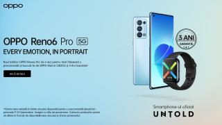 Preț și disponibilitate OPPO Reno6 Pro 5G în România (+OPPO Watch 46mm cadou la precomandă)