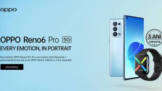 OPPO Reno6 Pro 5G înregistrează de 4x ori mai multe precomenzi față de Reno4 în România; Vine cu 3 ani garanție și OPPO Watch cadou
