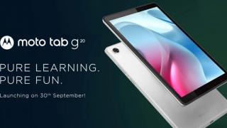Motorola Moto Tab G20 are dotările dezvăluite înainte de debut! Tabletă cu corp metalic, display de 8 inch și tehnologie audio Dolby Atmos