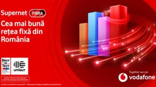 Vodafone Supernet Fibră este certificat drept cel mai bun serviciu de Internet fix din România (Certificare umlaut)