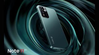 Redmi Note 11 se lasă admirat în randări oficiale pe nuanța Misty Forest (verde); Telefonul va avea doar 8.34 mm în talie