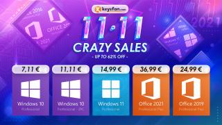 (P) Single's Day vine cu oferte speciale pe Keysfan.com; Pachet 2x licențe Windows 10 la doar 11.11 euro