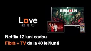 Oferta Orange Love de sărbători îți aduce 1 an de Netflix cadou și pachetul Fibră + TV de la 40 lei/lună
