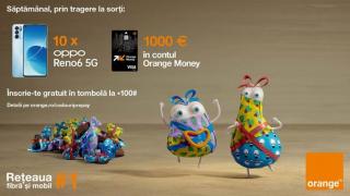 Noua campanie Orange PrePay îți aduce 10 GB bonus pentru fiecare 1 euro reîncărcat și șansa de a câștiga un OPPO Reno6 5G sau 1000 euro