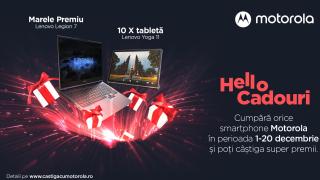 Motorola anunță campania de iarnă Hello Cadouri cu premii atractive; Iată cum poți câștiga tablete sau un laptop de gaming Lenovo Legion