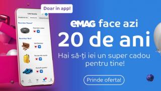 Aniversarea eMAG de 20 ani vine cu reduceri de până la 30% folosind codul eMAG20ani; Iată cele mai tari oferte!
