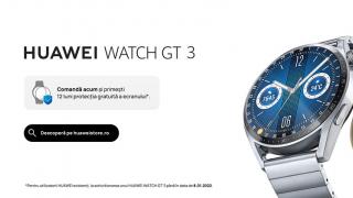 Smartwatch-ul Huawei Watch GT 3 este disponibil de astăzi în magazine și vine cu 12 luni protecție pentru ecran