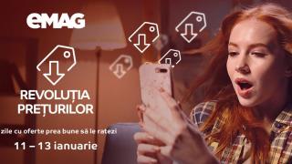 Mâine începe Revoluţia Preţurilor la eMAG: 3 zile de oferte atractive şi beneficii Genius