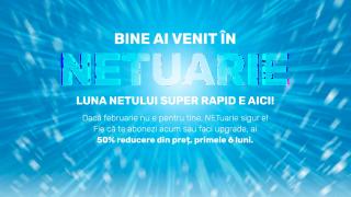 A început NETUARIE la Digi! Până pe 28 februarie ai 50% reducere în primele 6 luni la netul Fiberlink 500 sau 1000