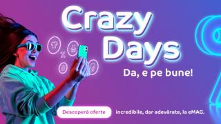 Crazy Days a început la eMAG cu reduceri atractive până pe 23 februarie; S20 FE 5G la 1999 lei, Huawei Watch Fit cu 10% discount extra