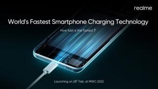 realme continuă teaserele pentru evenimentul din cadrul MWC 2022; Va lansa cea mai rapidă tehnologie de încărcare rapidă pe 28 februarie