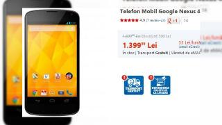 Pregătiți de Nexus 5! Nexus 4 are o reducere de 300 de lei la eMAG.ro!