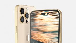 iPhone 14 Pro apare acum pe auriu, în imagini mai clare, cu noile orificii din ecran