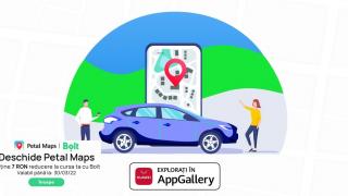 Poţi comanda cursele Bolt acum direct din Petal Maps pe telefoanele Huawei; Utilizatorii primesc şi vouchere cu reduceri