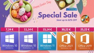 (P) Oferte speciale de Paște pe GoDeal24: Windows 10 de la 7.24 euro, bundle atractiv pentru prieteni, software util pentru PC-ul tău