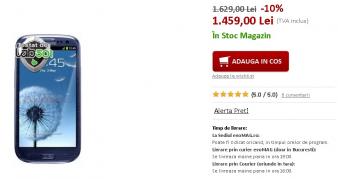 Smartphone-ul Samsung Galaxy S III beneficiază de o reducere foarte atractivă la evoMAG