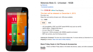 Motorola Moto G disponibil acum pe Amazon, se livrează pe 4 decembrie