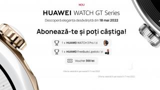HUAWEI va lansa curând noua serie de ceasuri WATCH GT și a pregătit un concurs cu smartwatch-uri, căști wireless și vouchere cadou