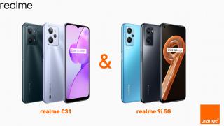 realme C31 și noul realme 9i 5G disponibile acum și în oferta Orange! Iată cât costă