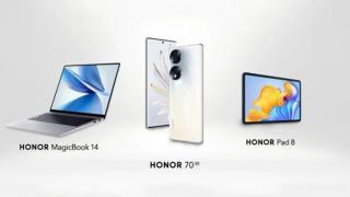 Honor lansează internaţional telefonul Honor 70, alături de tableta Pad 8 şi laptopul MagicBook 14; Vin și în Europa!