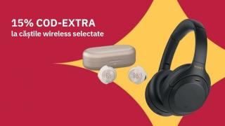 Cupoanele zilei pe Altex #6: căști wireless cu 15% discount extra, aspiratoare Rowenta cu 25% extra reducere