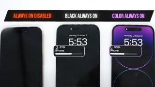 Cât consumă de fapt Always On Display pe iPhone 14 Pro? Iată câteva teste cu AOD color, monocrom