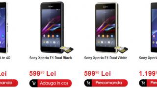 Sony Xperia Z2 și M2 disponibile la precomandă prin QuickMobile.ro; Xperia E1 la vânzare prin același retailer!