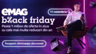 Avem catalogul eMAG de Black Friday 2022: Smartphone-uri de la 349 lei, electrocasnice, laptopuri la super prețuri și multe haine