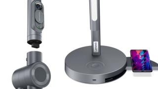 CES 2023: Lenovo anunță o lampă care e şi webcam 4K, încărcător wireless, alături de un hub USB-C Universal Dock