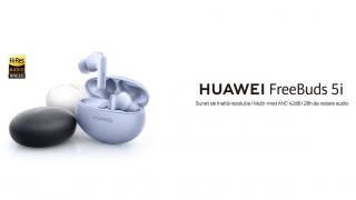 Huawei lansează căştile FreeBuds 5i în România, cu multiple moduri de anulare a zgomotului, design elegant