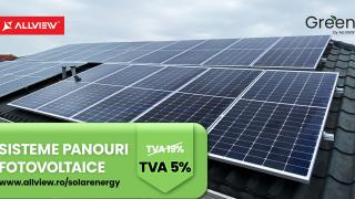 TVA redus la 5% pentru sistemele fotovoltaice Allview Solar Energy; Clienții au parte de reduceri între 5 și 15% pentru panourile solare în luna ianuarie