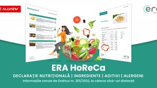 Allview lansează aplicația Era HoReCa ce oferă informații detaliate despre nuntrienți, ingrediente pentru fiecare rețetă utilizată de restaurante