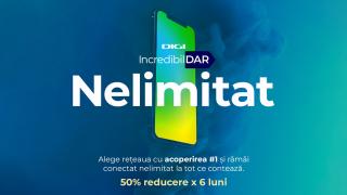 Reduceri de 50% la abonamentele Digi timp de 6 luni prin campania "Incredibil, dar Nelimitat"