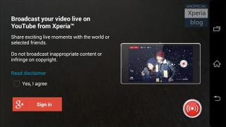 Sony Xperia Z2 suportă streaming direct pe YouTube cu aplicația Live on YouTube