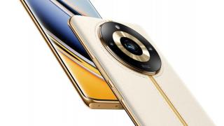 realme 11 Pro+ 5G apare în imagini detaliate, cu senzor foto de 200 MP, design GUCCI, cu piele în spate și accente aurii elegante