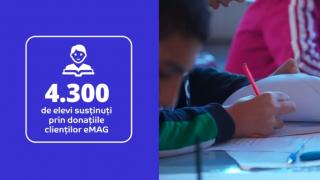 Donaţiile clienţilor eMAG au oferit o şansă la educaţie pentru 4300 de elevi